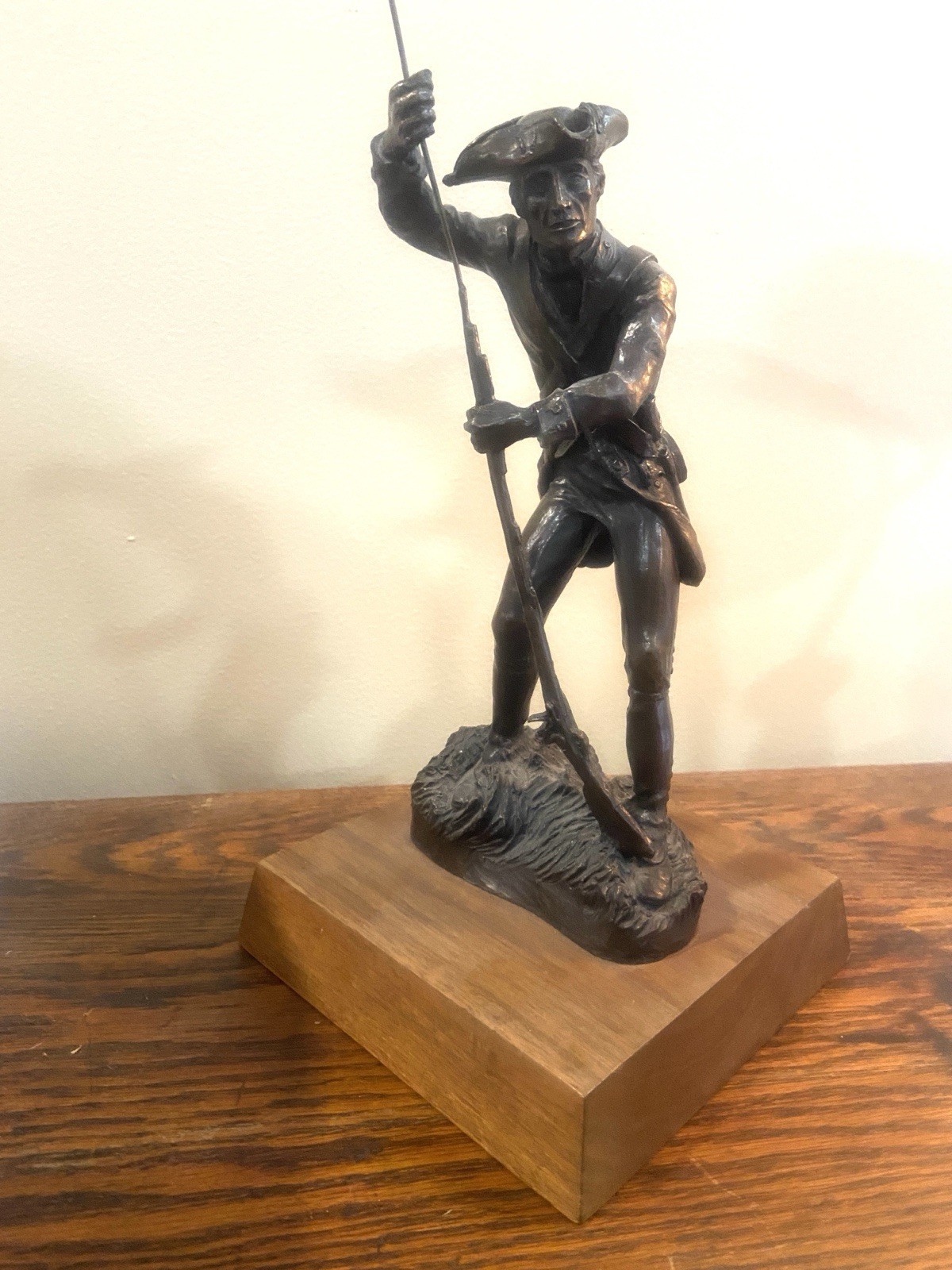Bronze Minute man Statue Rusty Phelps Signed  21/61