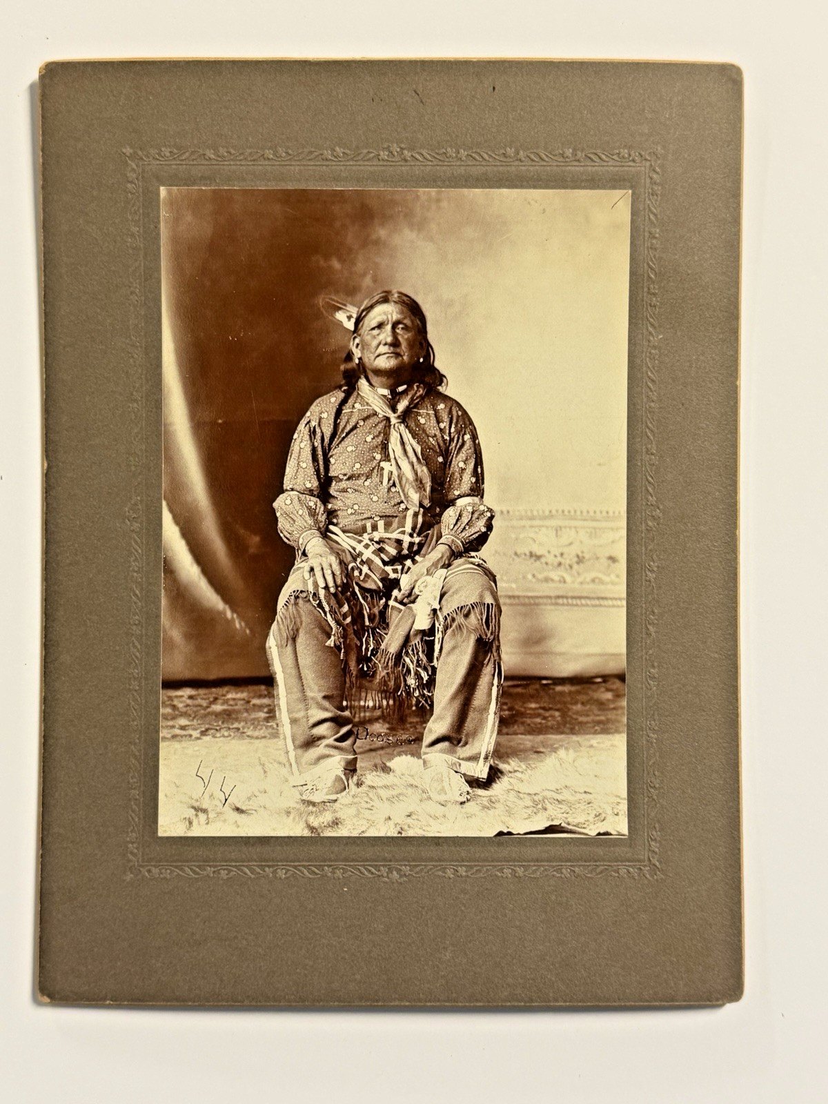 Native American Indian Cabinet Card of Red Cloud Cheif of Oglala Lakota (Sioux)