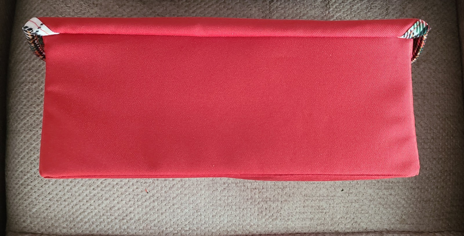 EVERYTHING MARY RED & PLAID STORAGE RIBBON BOX NEW