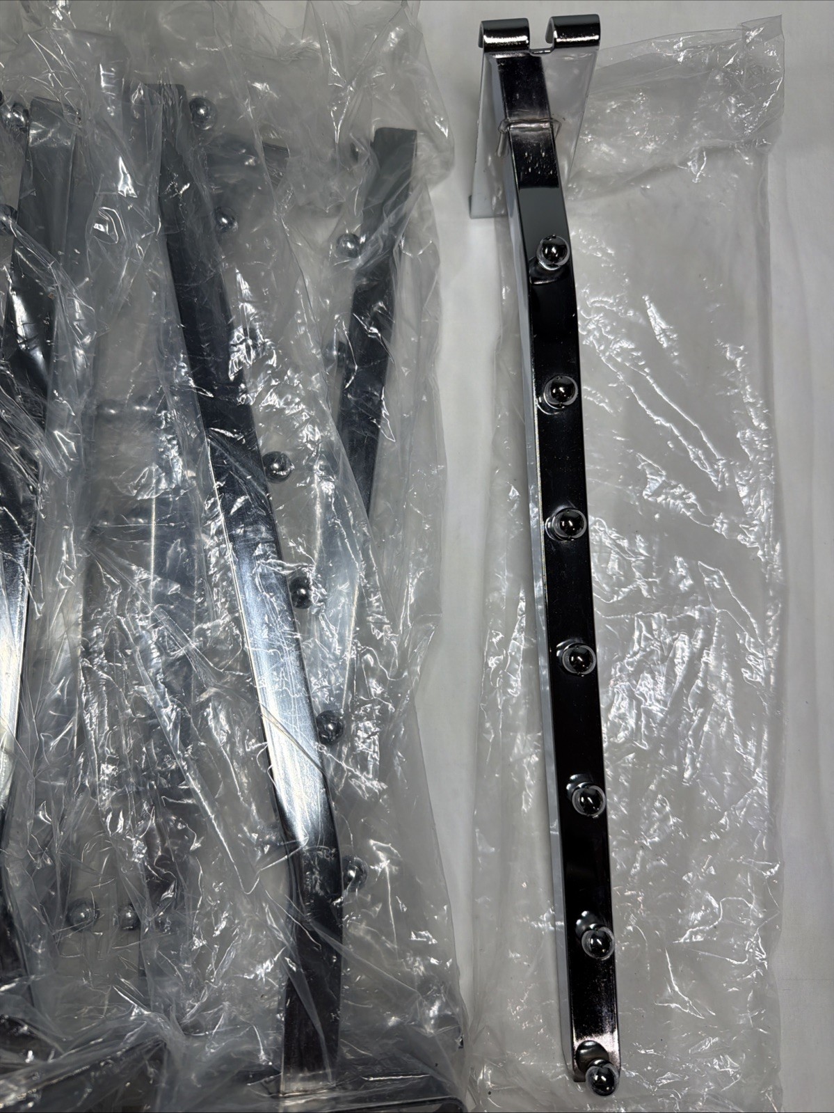 10 Pack 7 Ball Waterfall For Gridwall 13.8” Metal Hangers Display Chrome