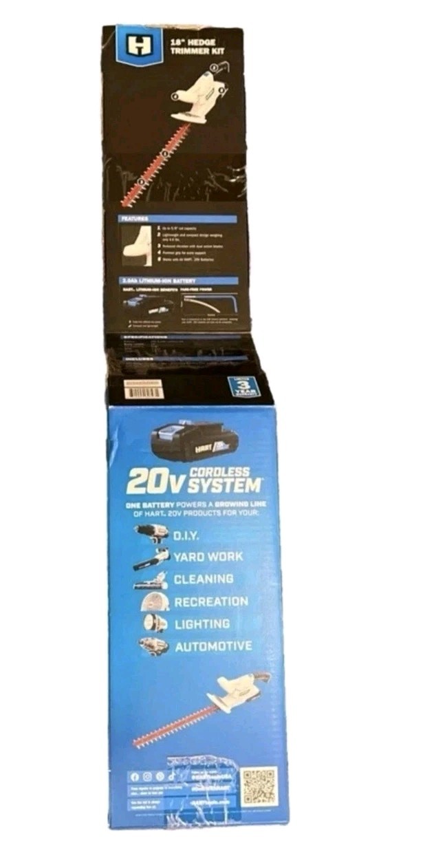 HART 20V Cordless 18-Inch Hedge Trimmer Kit. TOOL ONLY