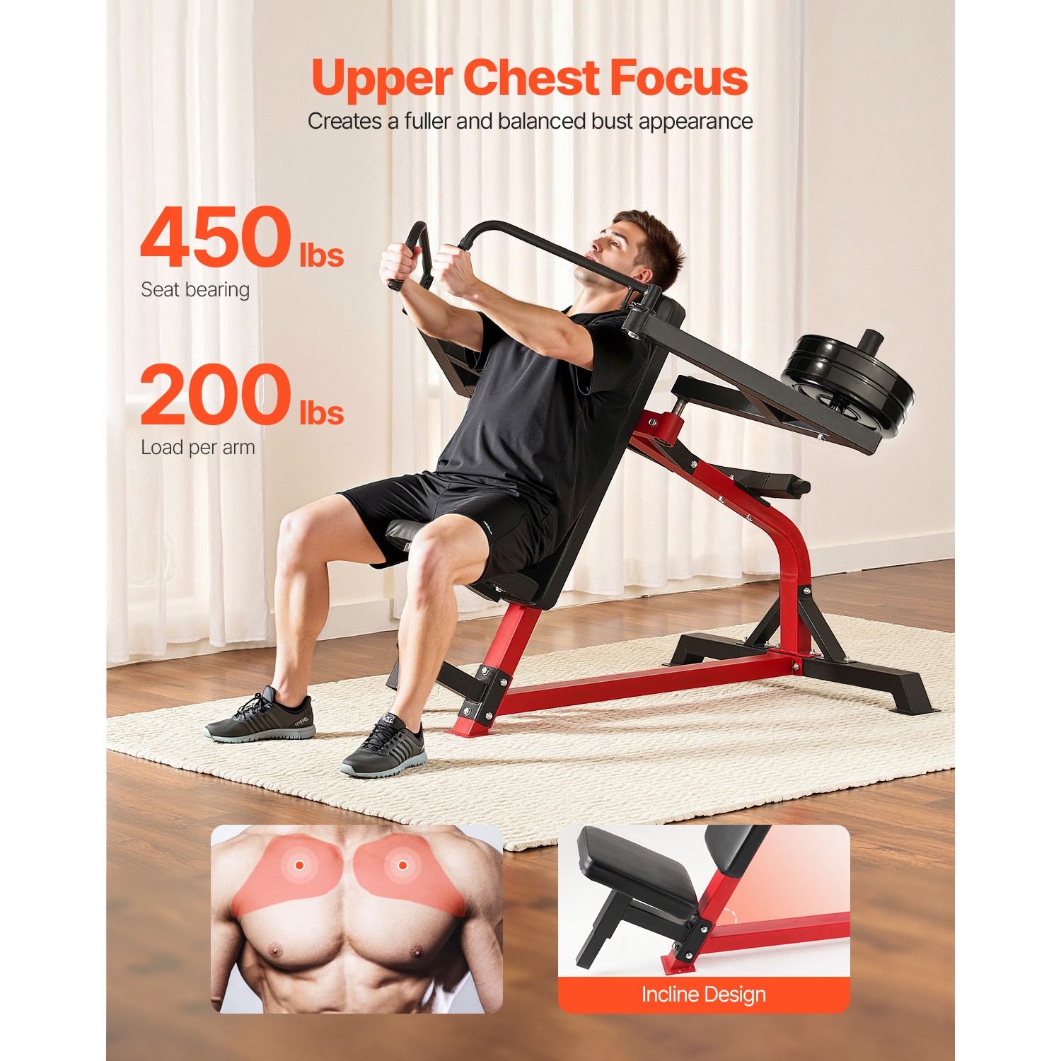 Incline Chest Fly and Rear Delt Fly Machine for Upper Body Strength