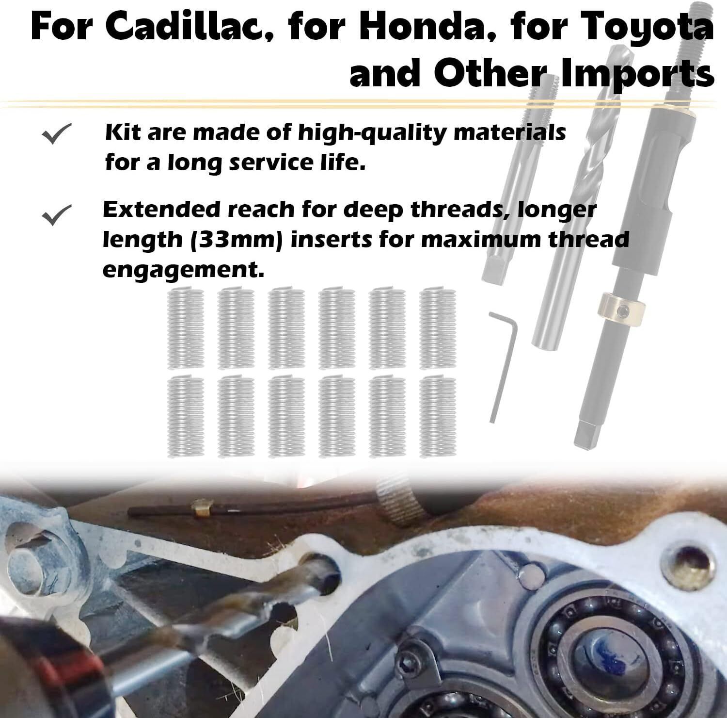 M11 x 1.5 Head Bolt Thread Repair Kit 35119S For Honda Toyota Ford GM Nissan KIA