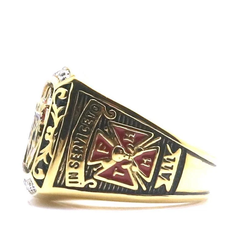 Unisex 316L Stainless Steel Knights Of Columbus Cross Ring Catholic Christianity