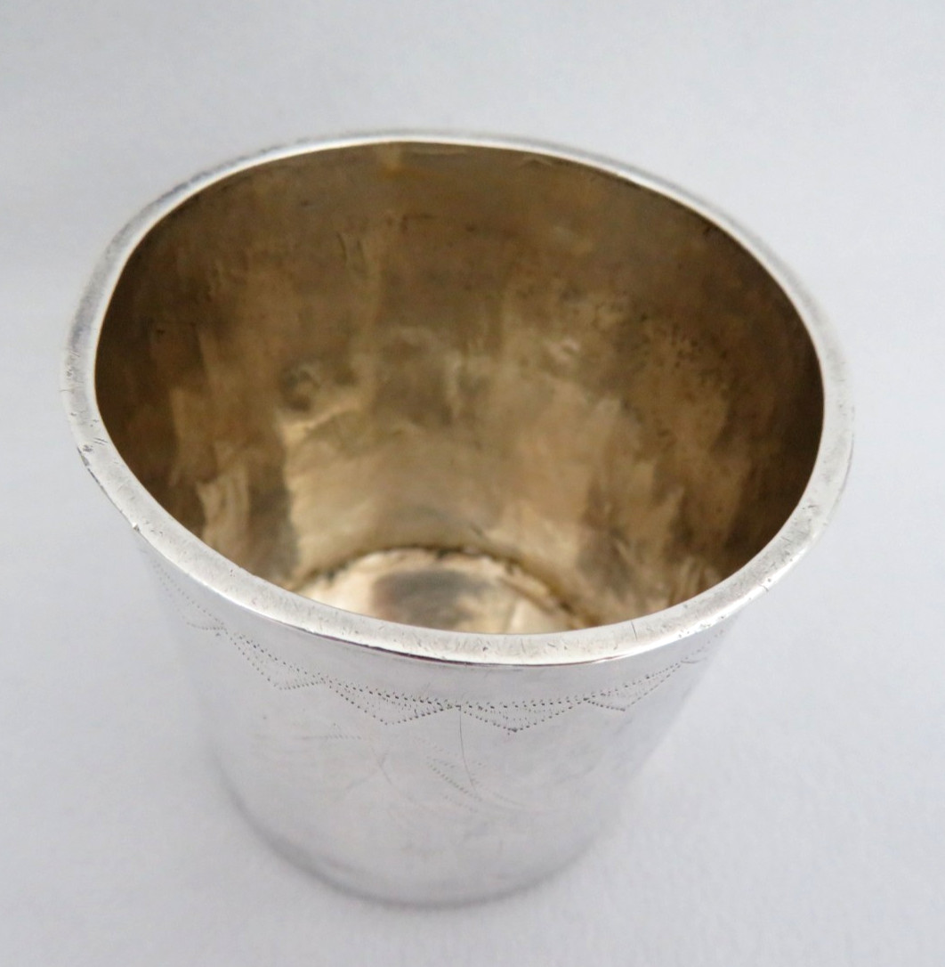 Antique Sterling Silver Beaker / Kiddush Cup 48g ~ Extremely OLD RARE MARKS