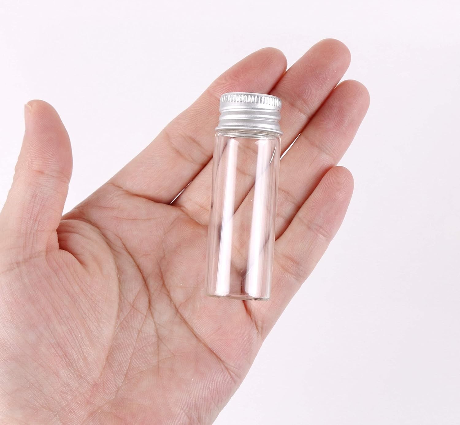 100 Tiny Glass Bottles Clear Small Vials 15 Milliliter Empty Mini Jars