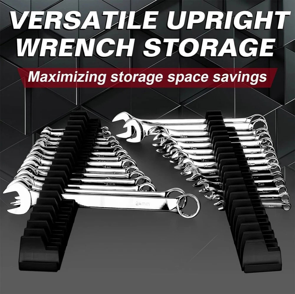 Magnetic Modular Wrench Organizer Compact Tool Storage Slots hold Tools 46PC