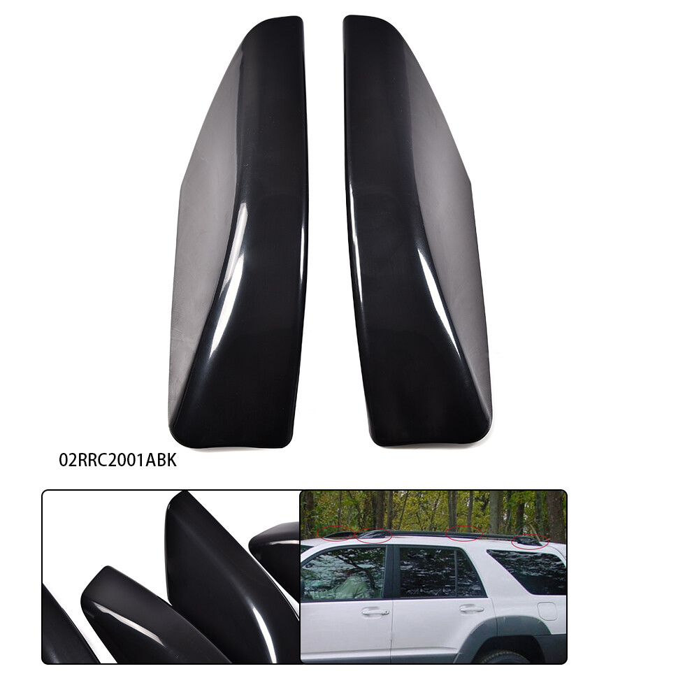 Fit For Toyota 4Runner 2003-2009 4Dr Roof Rack Bar Rail End Cover Shell Cap 4PCS
