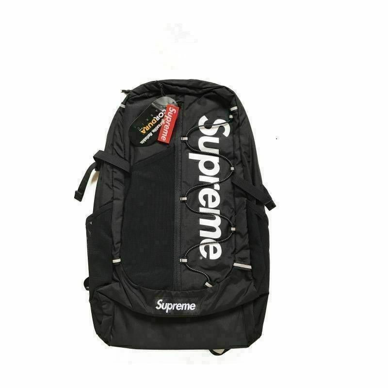 Black Backpack Sup 17ss Waterproof Box Logo Mountaineering Bags Travel