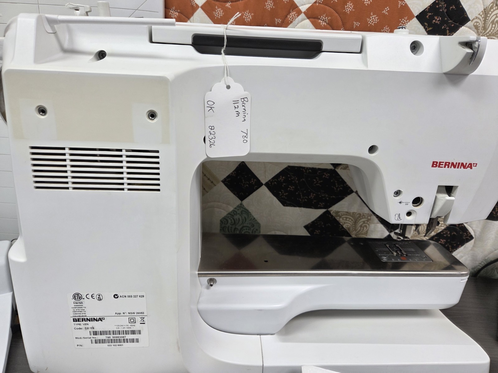 Bernina B 780 Sew/Quilt/Embroidery Machine! Professionally Serviced!