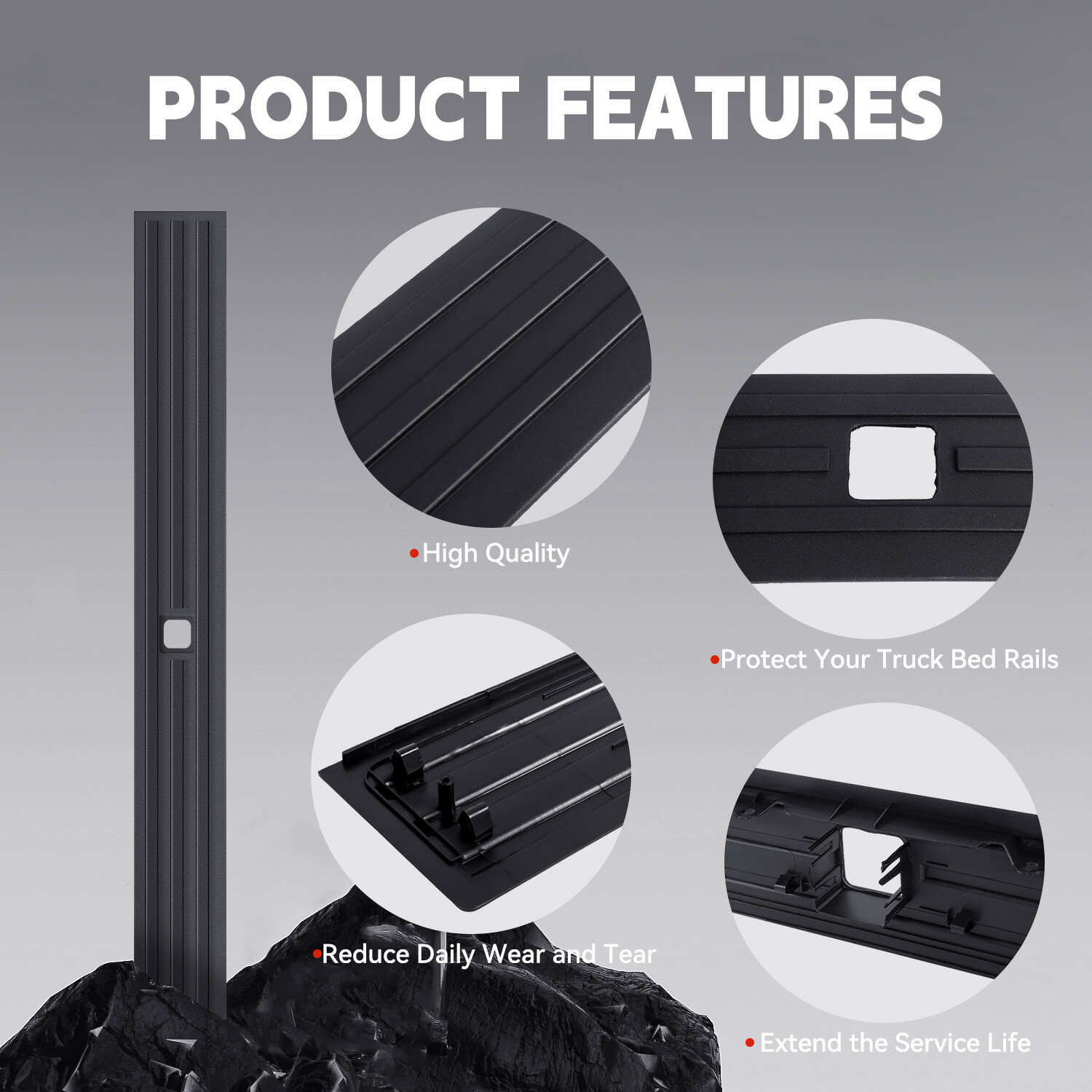 For 2015-19 Ford F150 Tailgate Moulding Cover With Flexible Step FL3Z-9940602-B