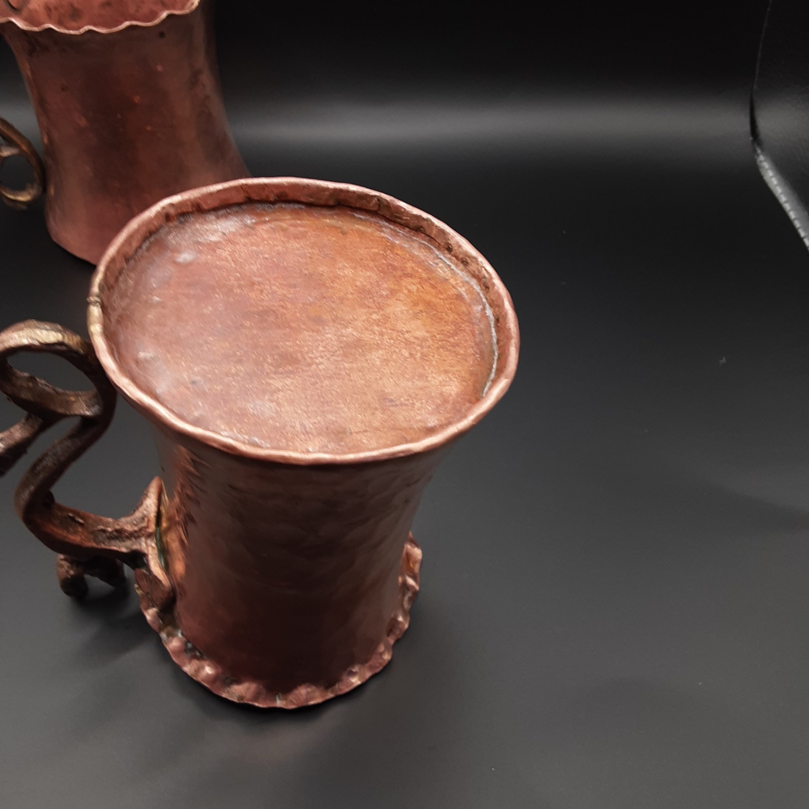 Copper Beer Mugs Handcrafted Moscow Mule Cups Set of 2