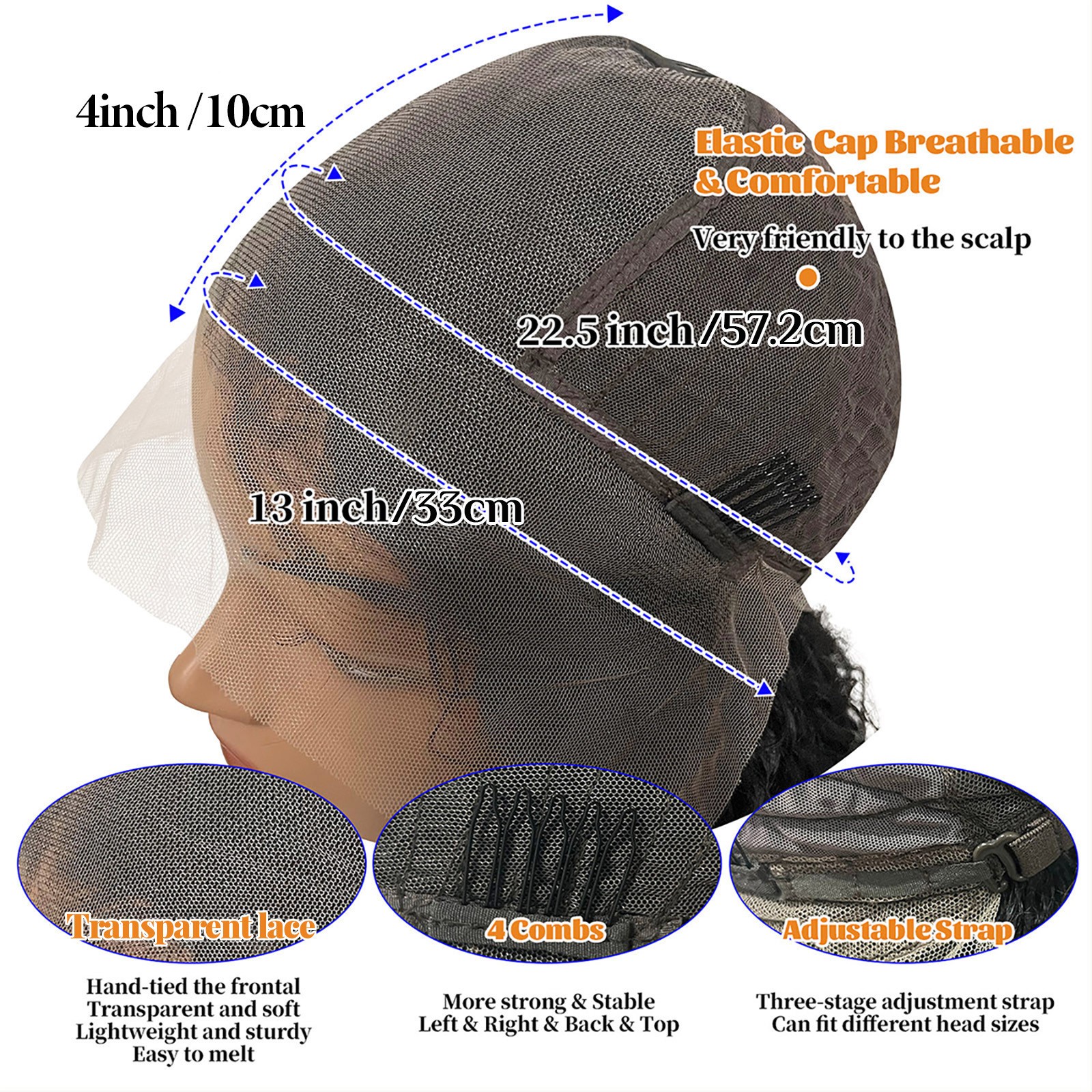 13x4 Water Wave Ombre 1B/30 Lace Front Wigs Transparent Lace Wigs Human Hair