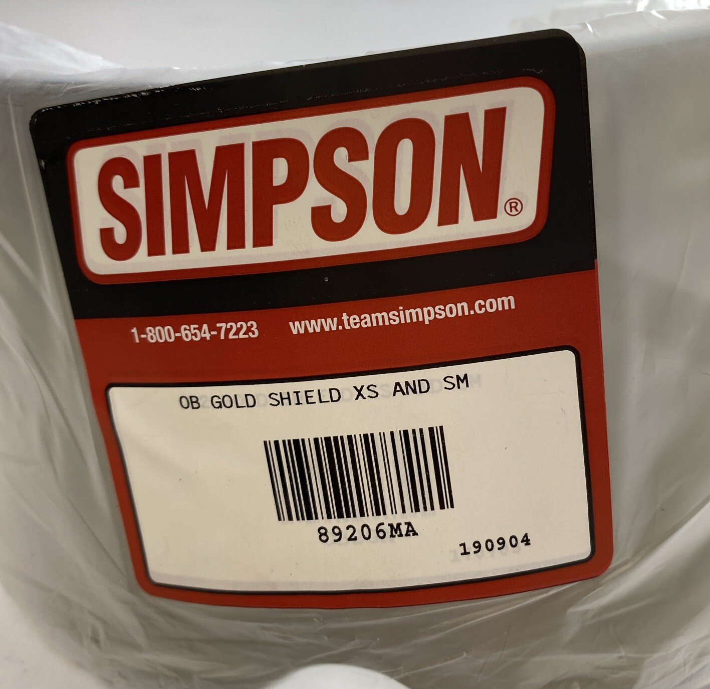 NEW - Simpson Motorcycle 89206MA Outlaw Bandit Helmet Replacement Shield - Gold