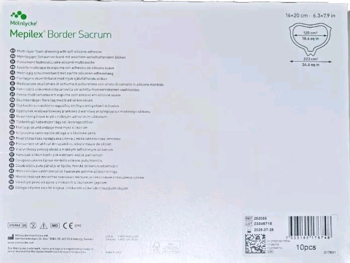 💟Mepilex Border Sacrum Soft 10ct SHEETS ONLY NO BOX! 💟 Silicone Foam 6.3"x7.9"