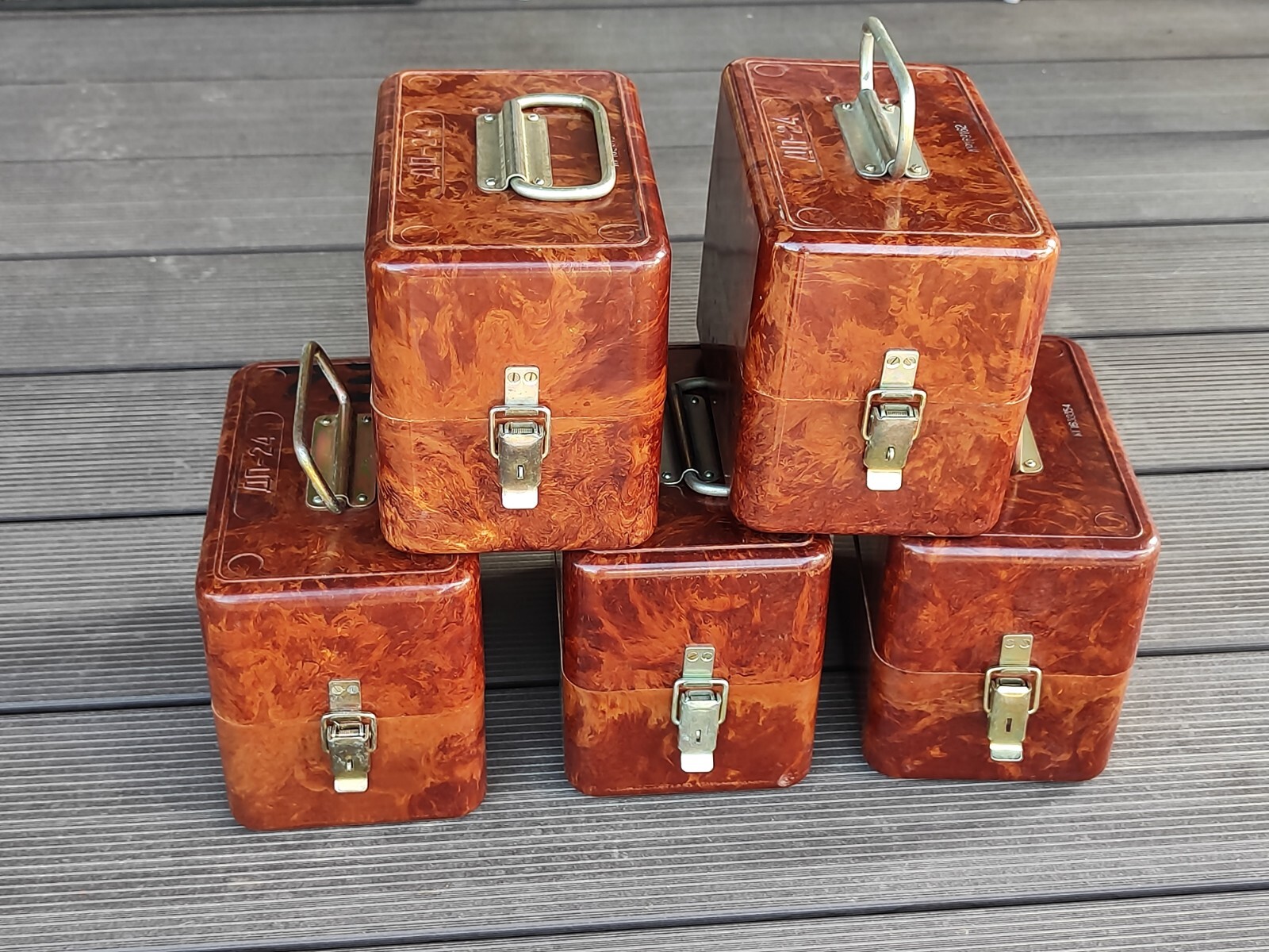 2 pcs Soviet Bakelite Box.USSR Bakelite Ammo Box Vintage Military USSR Bakelite