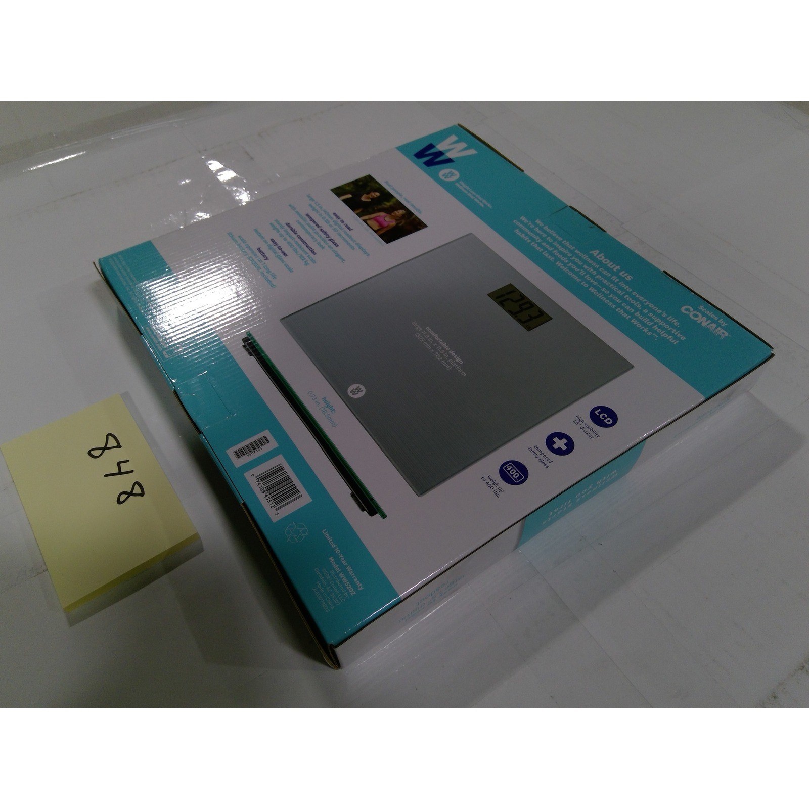 WW Digital Glass Scale Conair Silver New 400lb Capacity WW20Z Bathroom LCD