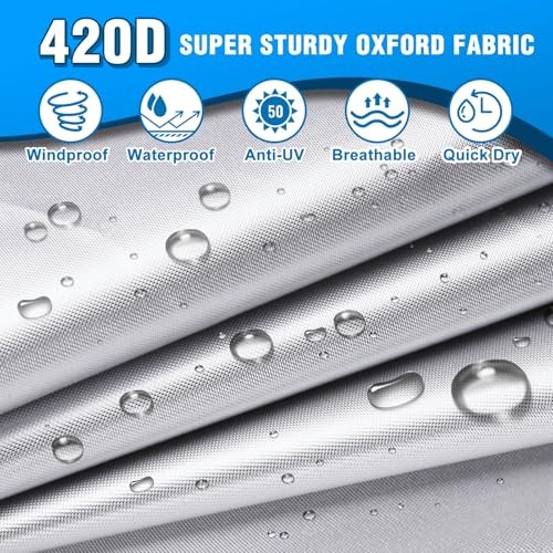 Oxford RV Cover,27-30 Ft Travel Trailer 420D Fits 27-30 ft Grey - Oxford Cloth