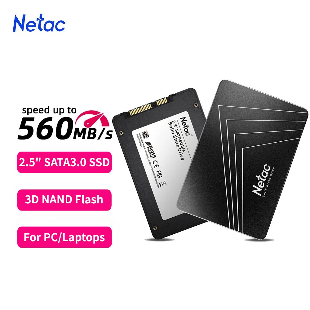 Netac 1TB 512GB 256GB Internal SSD 2.5inch SATA Solid State Drive lot PC Laptop