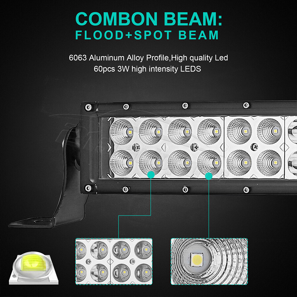 For 2006-2010 Hummer H3 Bumper 32" Wide View Curved LED Light Bar Switch Wire