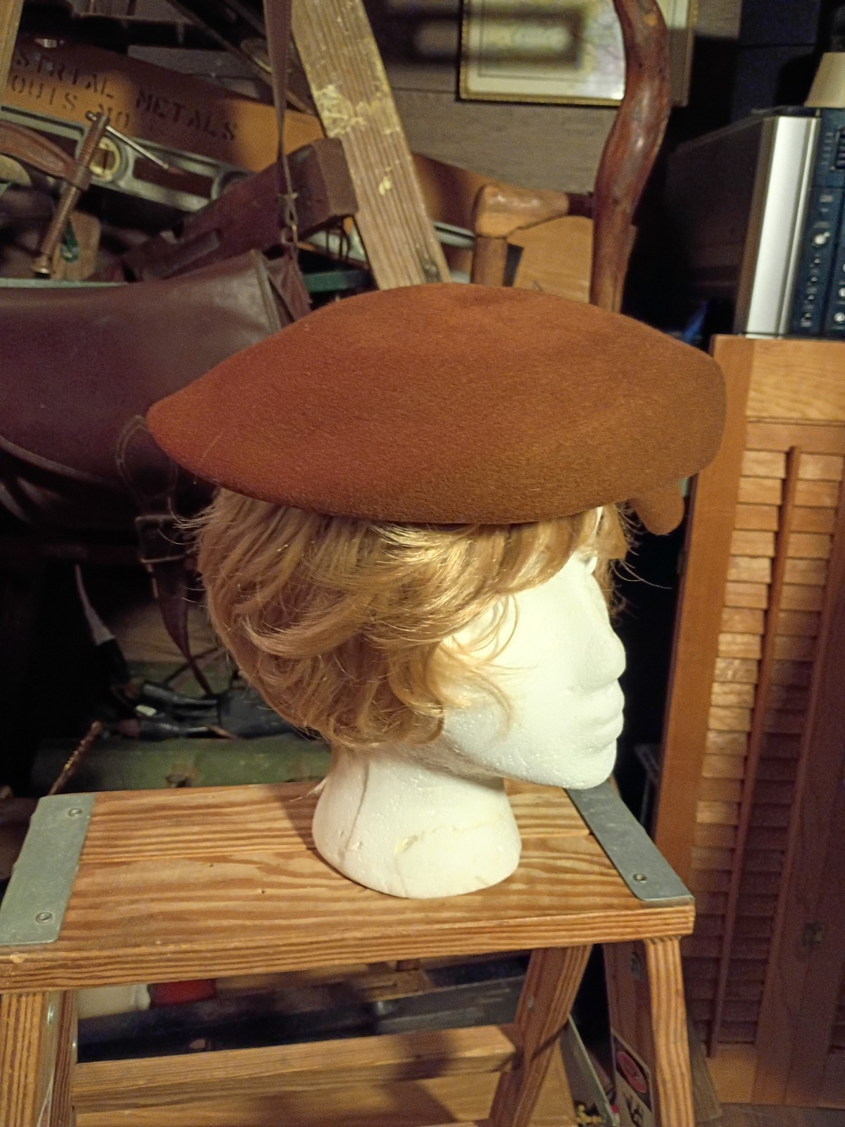 Vtg 1940s/50s Berkshires Ladies U.S.A Made 100% Wool Felt Hat Mohn Brothers Co.