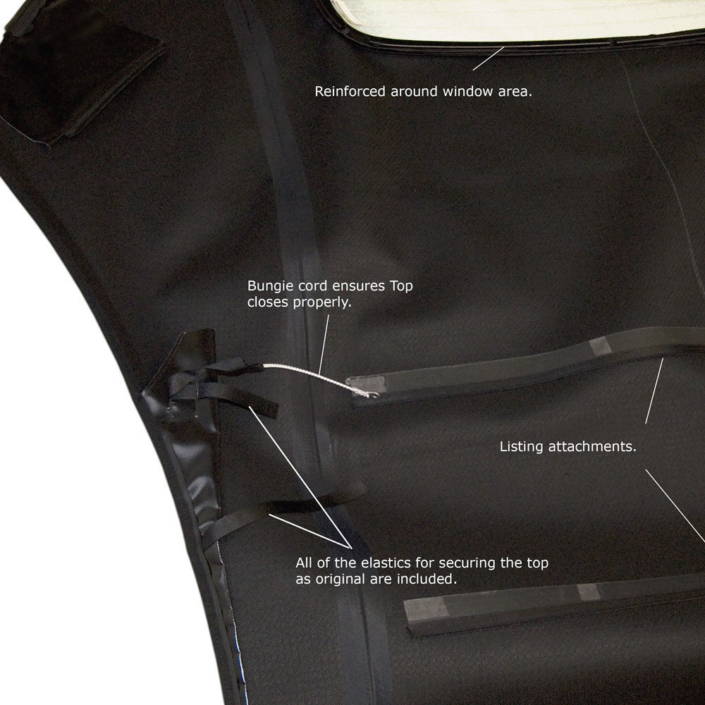 Convertible Soft Top Fits 2003-2010 Volkswagen VW Beetle w/DOT Window, TOPFAST