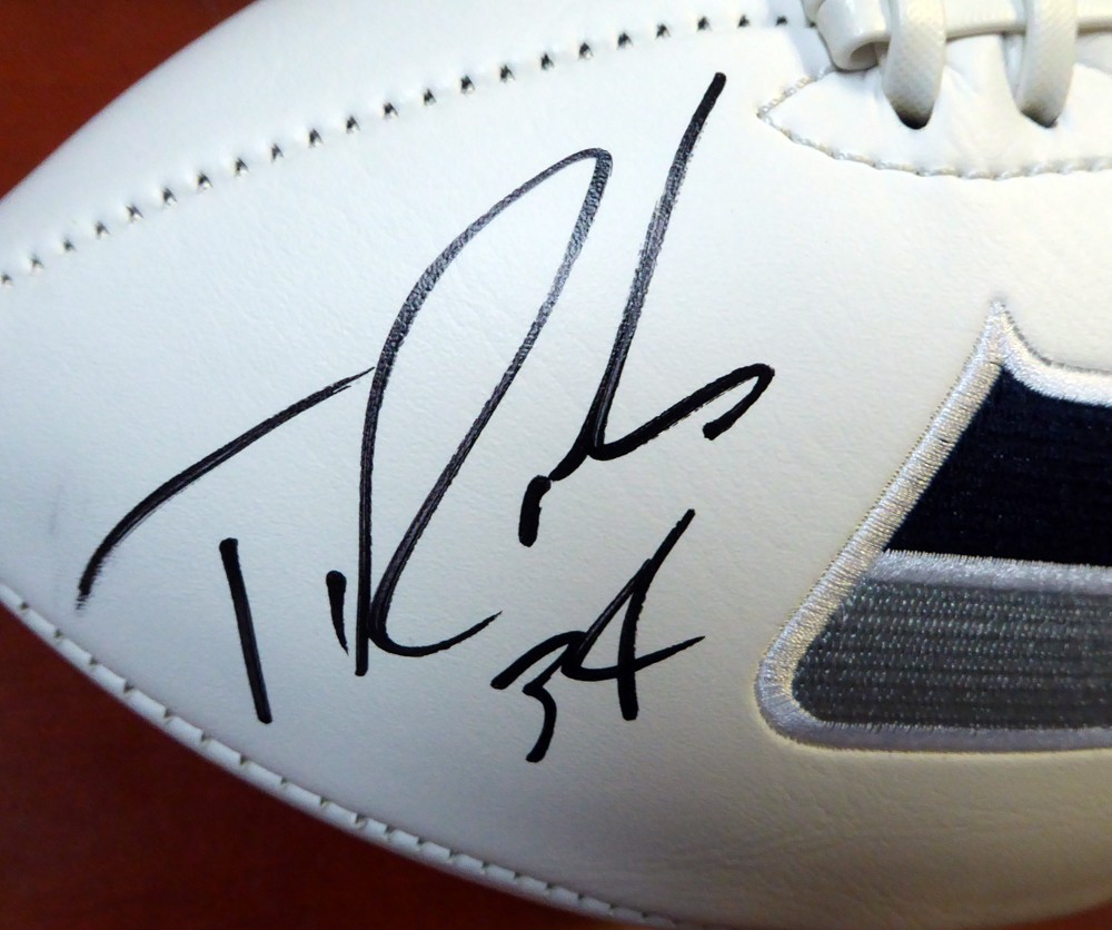 Thomas Rawls Autographed Signed White Logo Football Seattle Seahawks MCS Holo
