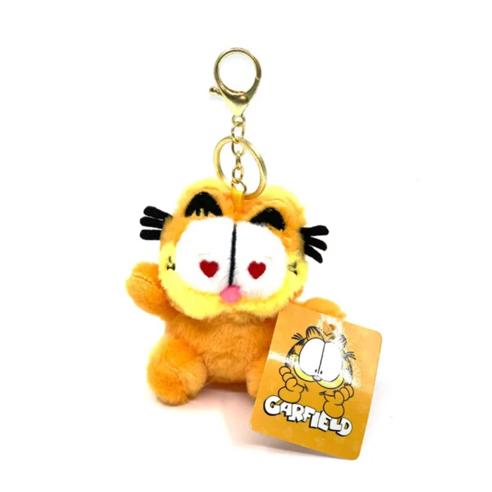 4 '' Mini Cute cartoon Garfield plush doll keychain Pendant Kid presents gifts