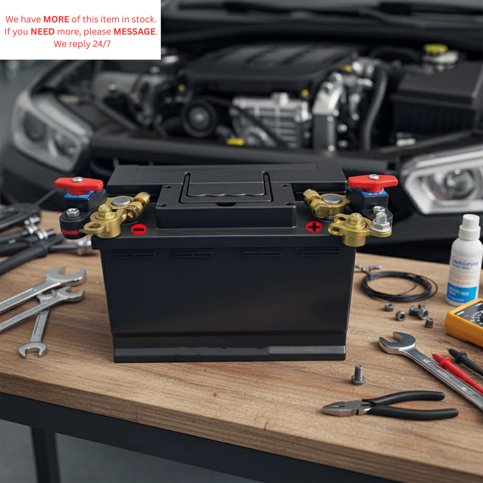 Car Battery Shut-Off Switch, Disconnect Switch with Knob Control,...