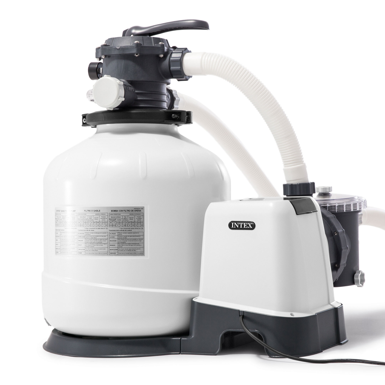 Intex 26651EG 3,000 GPH Above Ground Pool Sand Filter Pump with Automatic Timer