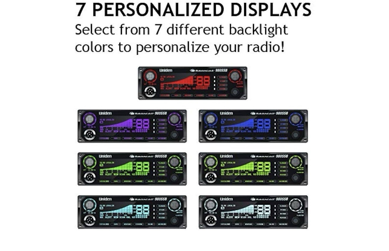 Uniden Bearcat 980SSB CB Radio Noise Canceling Mic 80CH AM/USB/LSB Weather