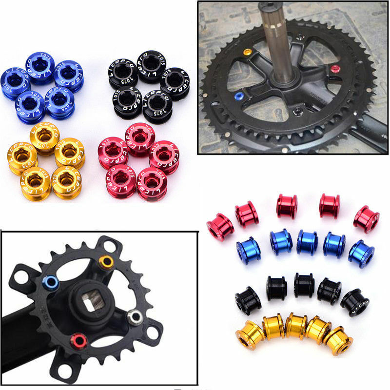 5PC Aluminum alloy 7075 CNC Bike Chainring Bolts Single/Double Speed Crank Bolt
