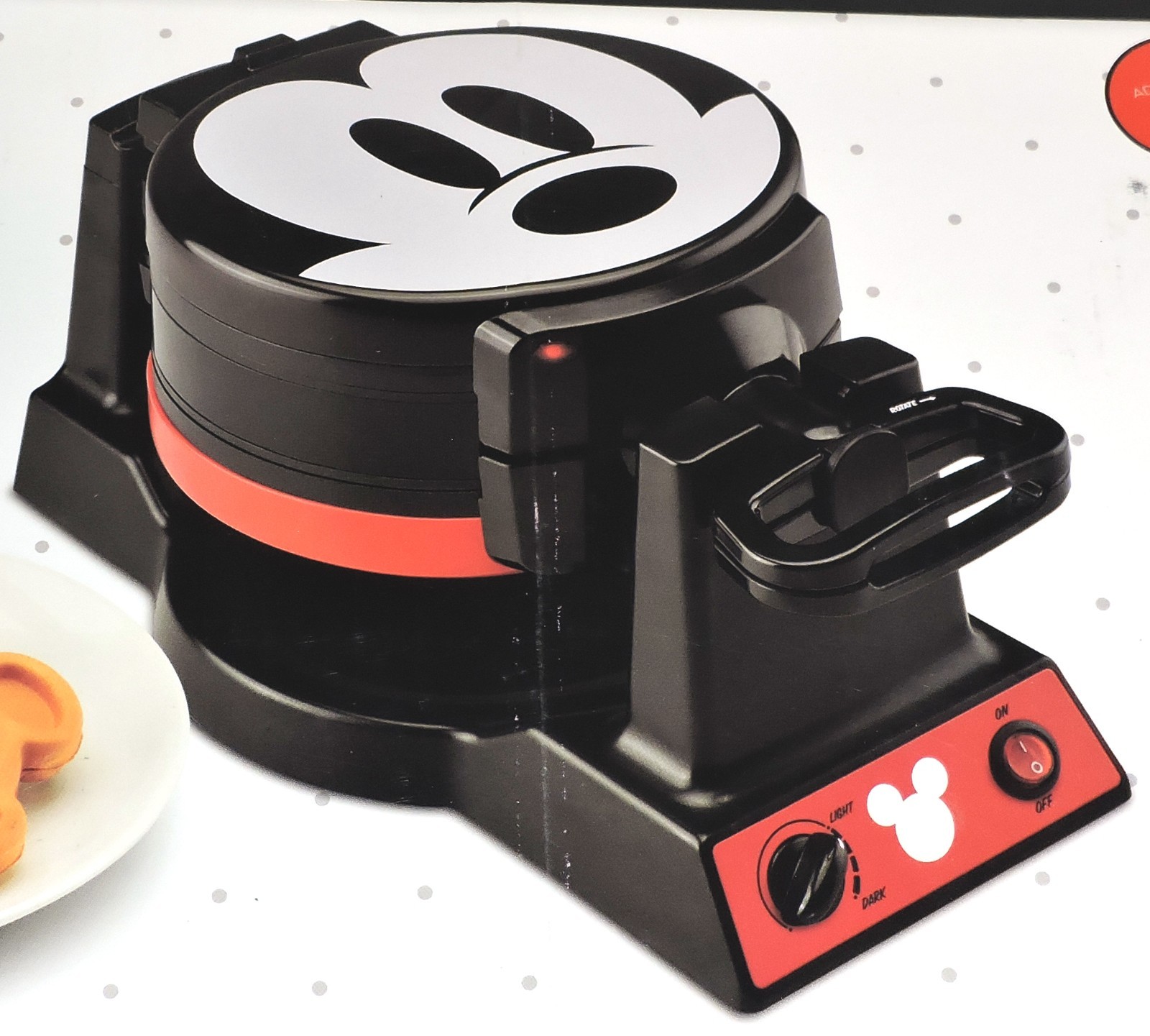 Disney Mickey Mouse 90th Anniversary Double Flip Waffle Maker - NEW 6 at Once