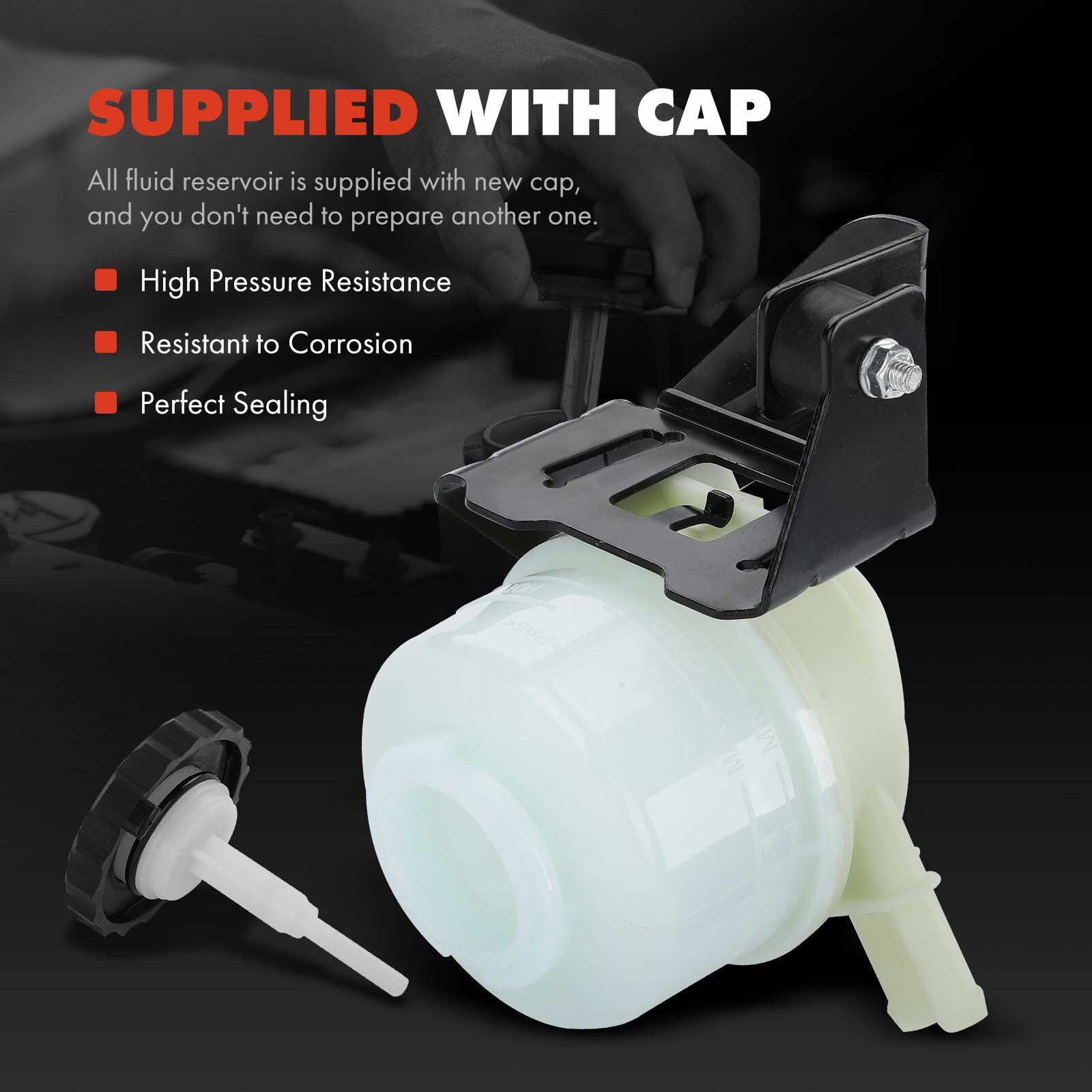 2pcs Power Steering Reservoir & Line Hose for Toyota Tundra 2000-2006 V8 4.7L