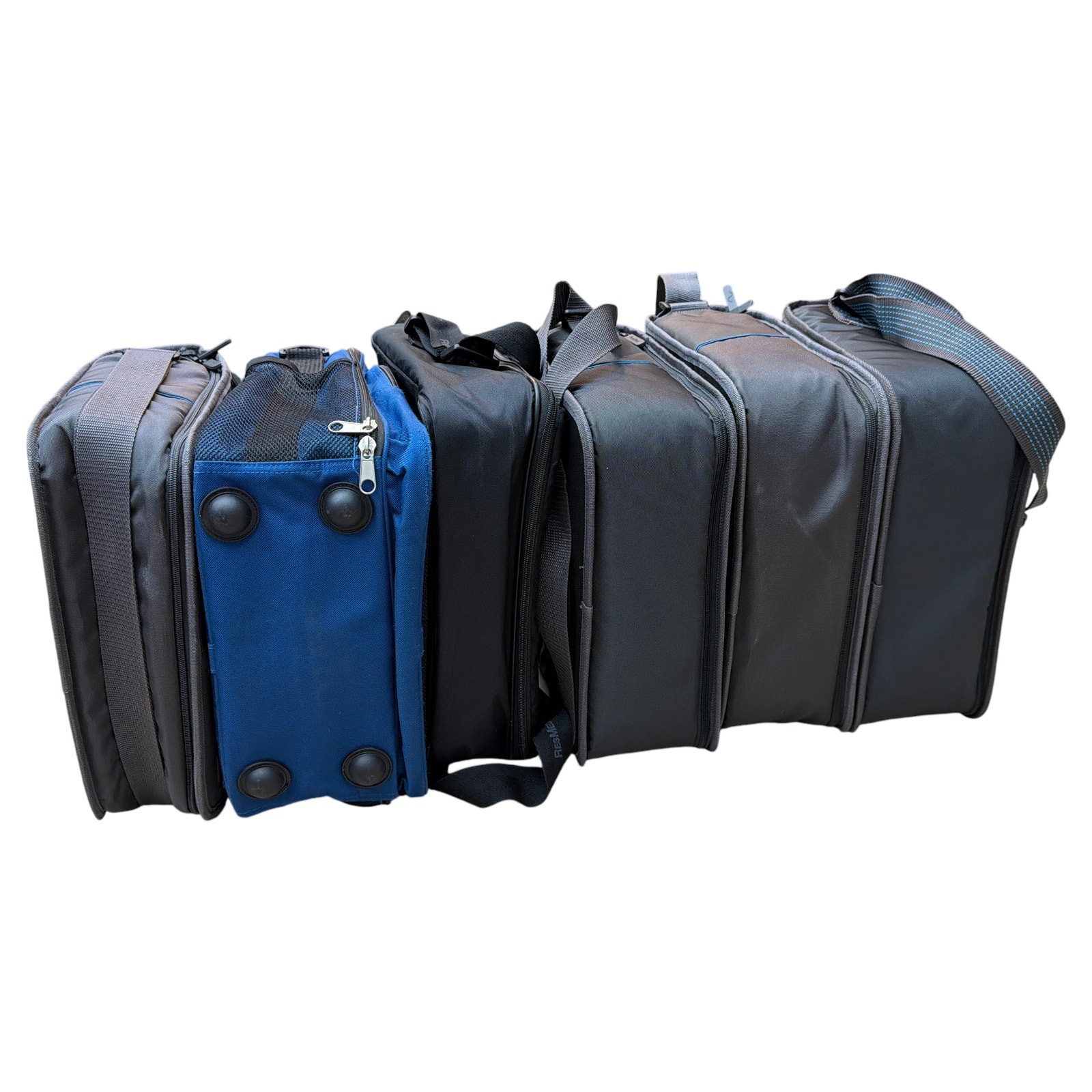 Lot of 6 ResMed Travel Carry Bags – Gray/Black/Blue