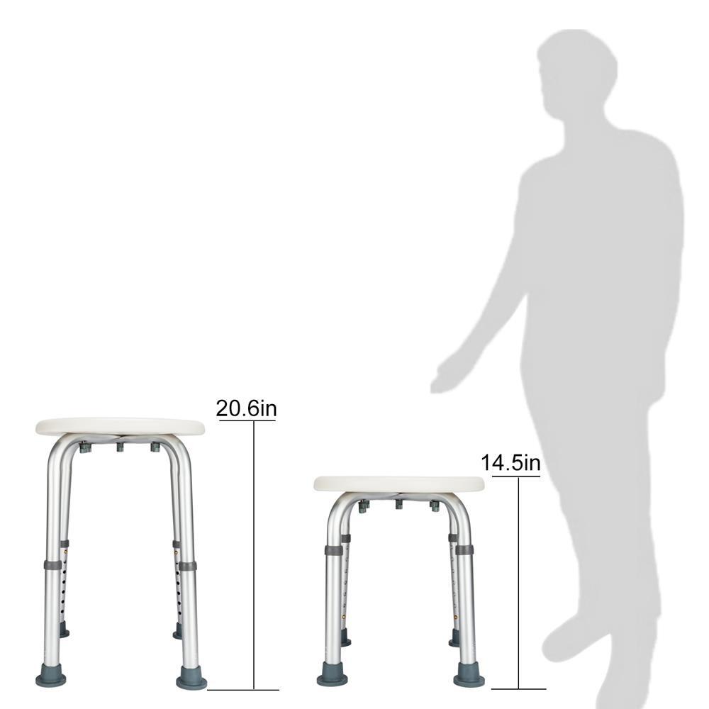 Adjustable Medical Bath Shower Chair Round Stool Seat, New
