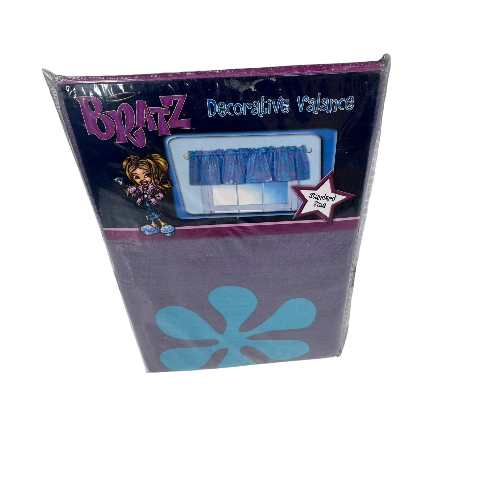 BRATZ "Wildflowers"  Decorative Valance Standard Size Blue and Purple New