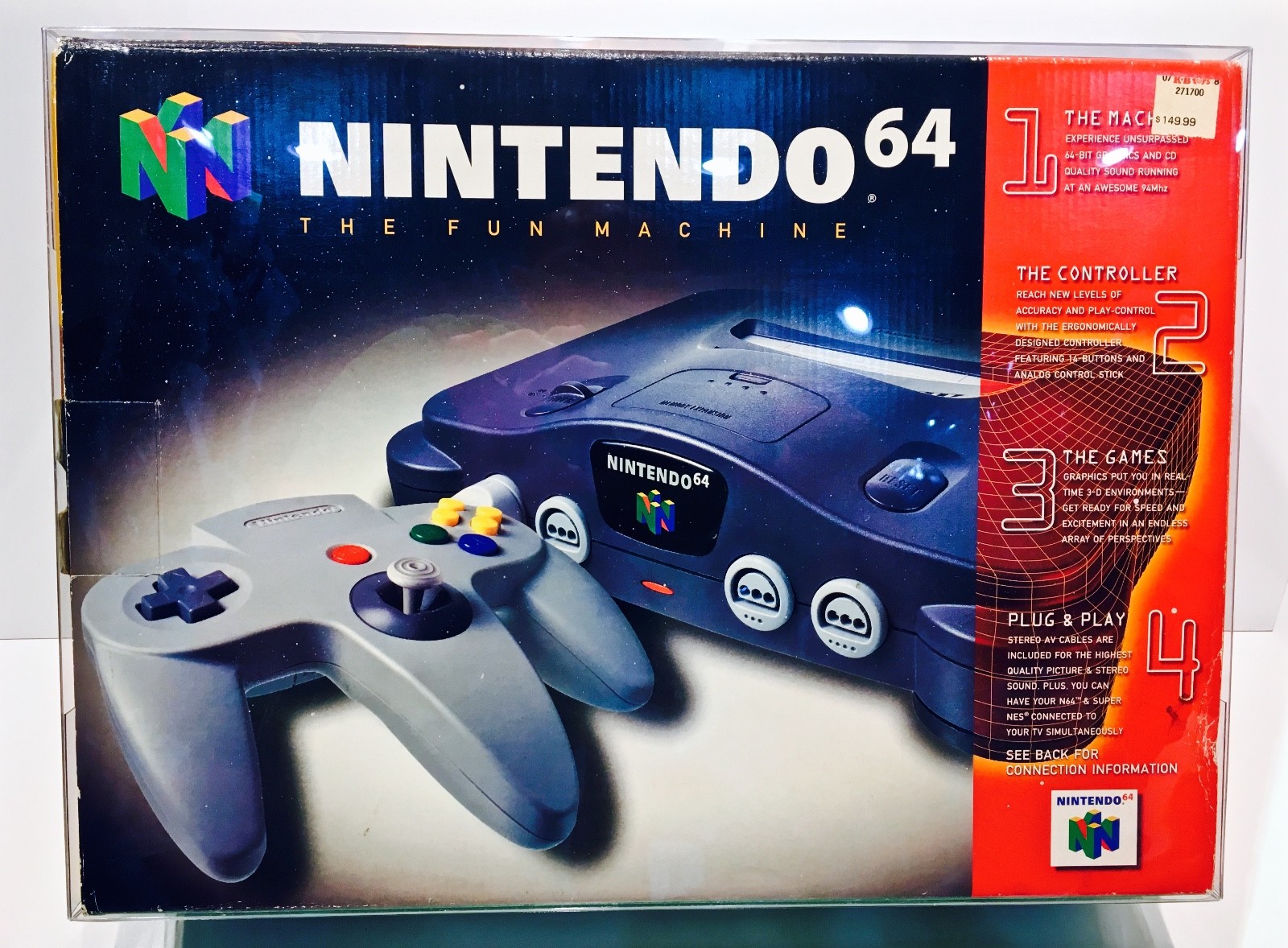 1 Clear Console Box Protector N64 Main Size Does Not fit Funtastic! Nintendo 64