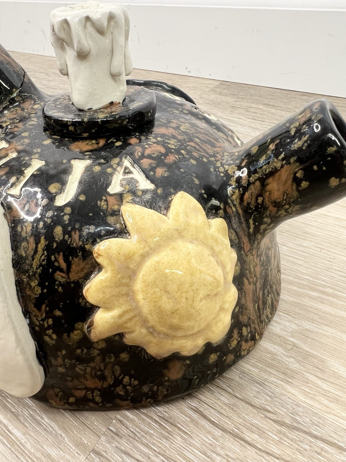 Quija Ceramic Teapot Decor Goth Tarot Witchy Planchette Pentagram Moon *Read