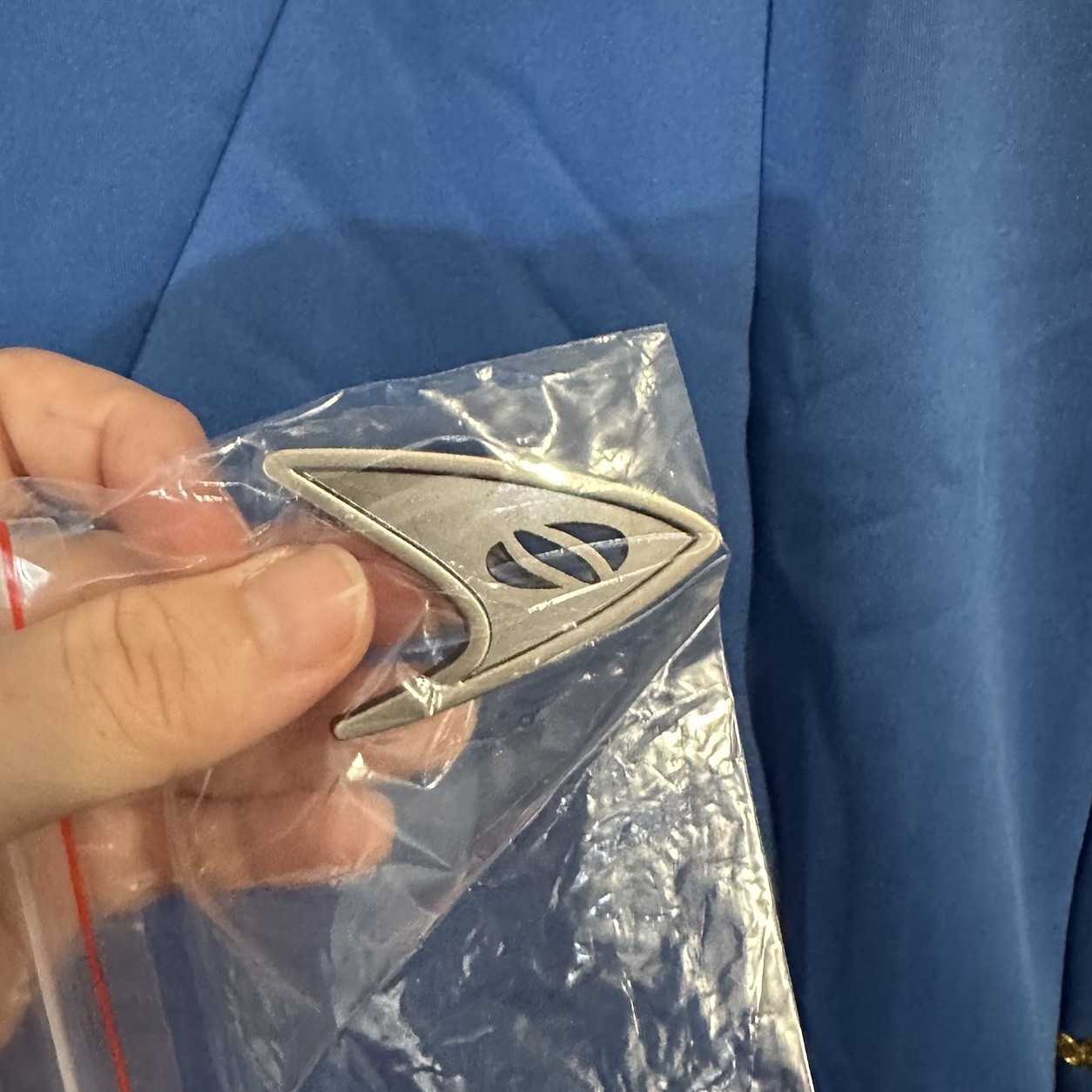 NEW Women's Starfleet Star Trek Classic Dress Costume Blue SMALL Captain