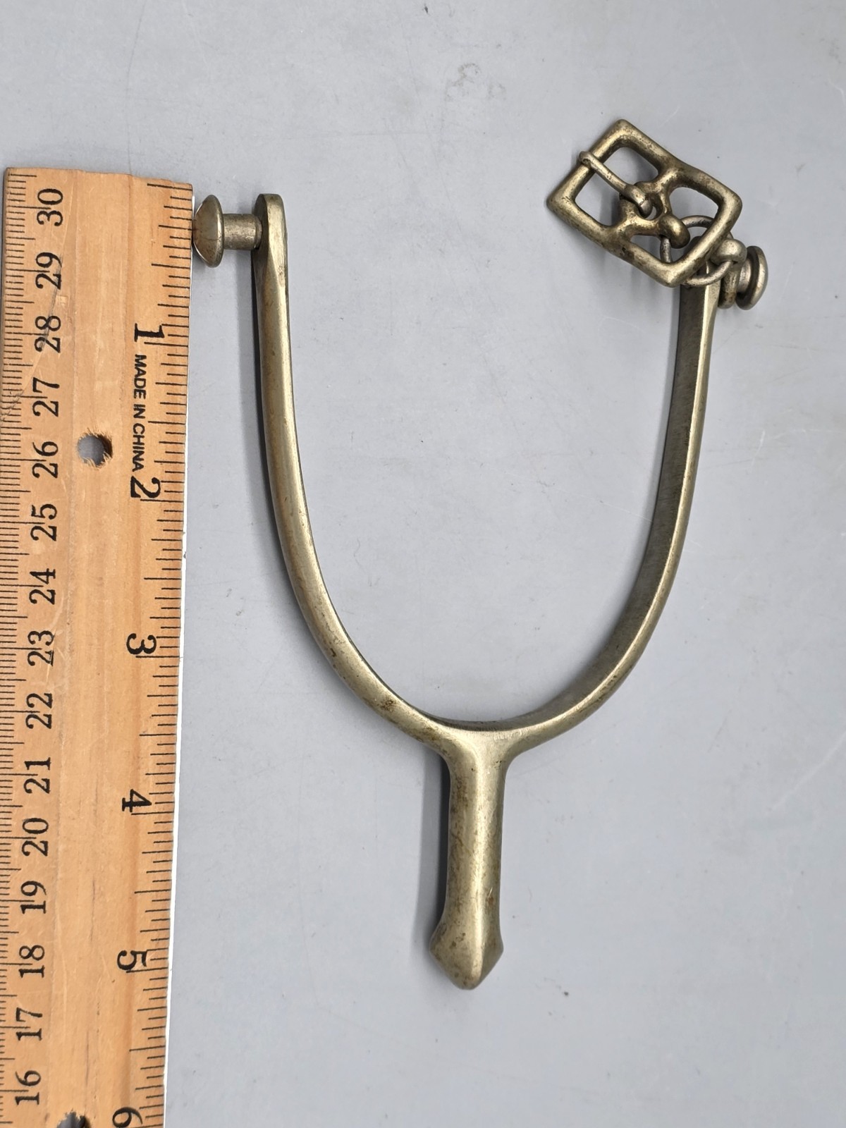 US AB Cavalry Spurs Box Stark's Army Surplus Chicago Vintage Nickel A. Buermann