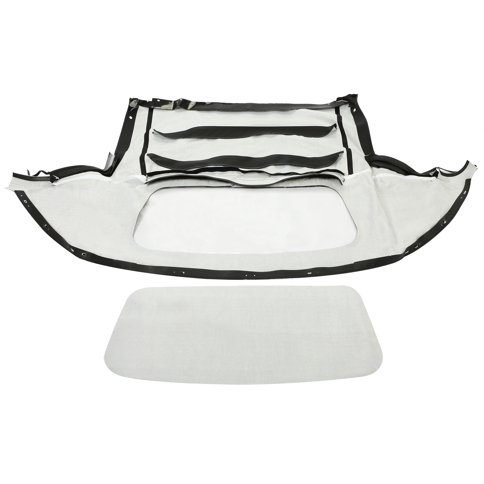 For Mazda Miata 1990-2005 Soft Top Convertible Window Black & Clear Cabrio