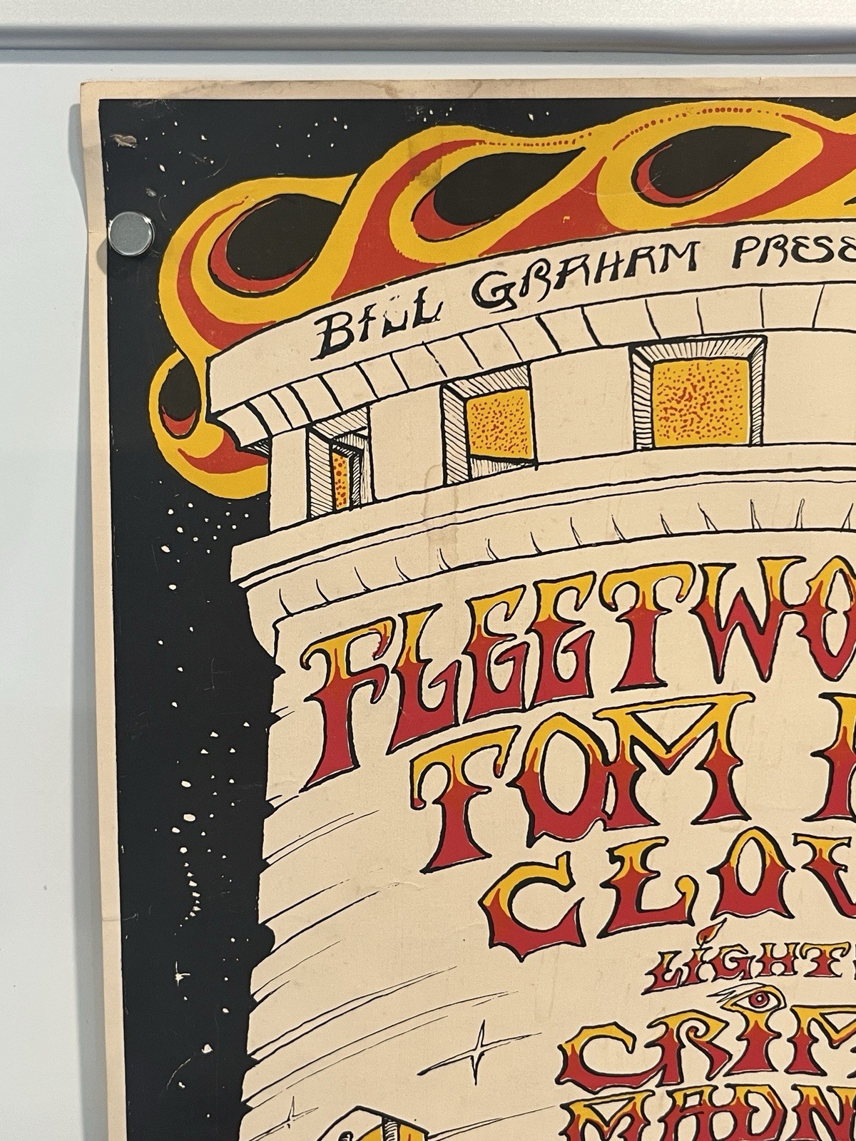 FLEETWOOD MAC STEPPENWOLF FILLMORE concert poster 1970 BILL GRAHAM 21x28 BG270