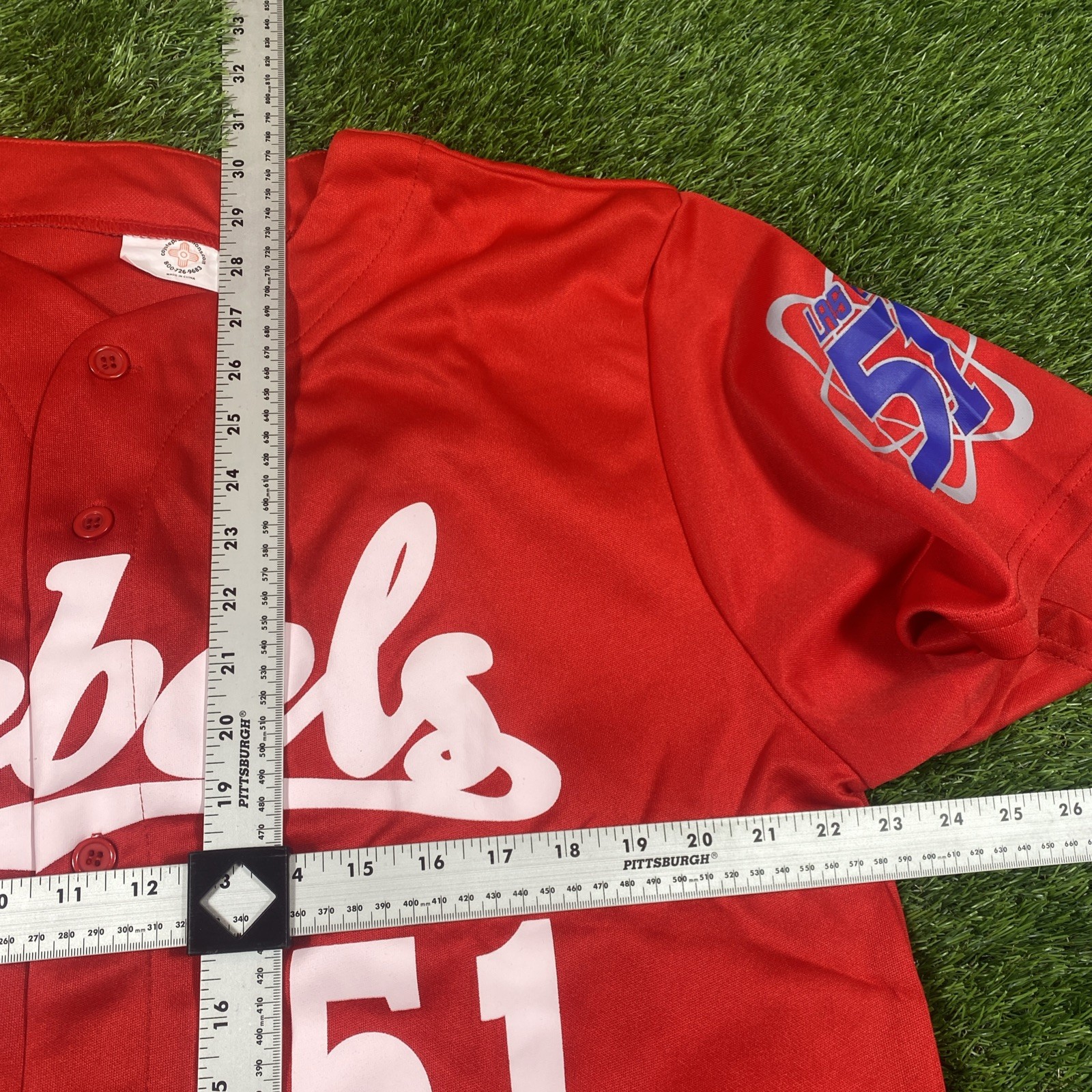 UNLV Rebels Baseball Jersey Mens Xl Red Ncaa #51 Stadium Issue