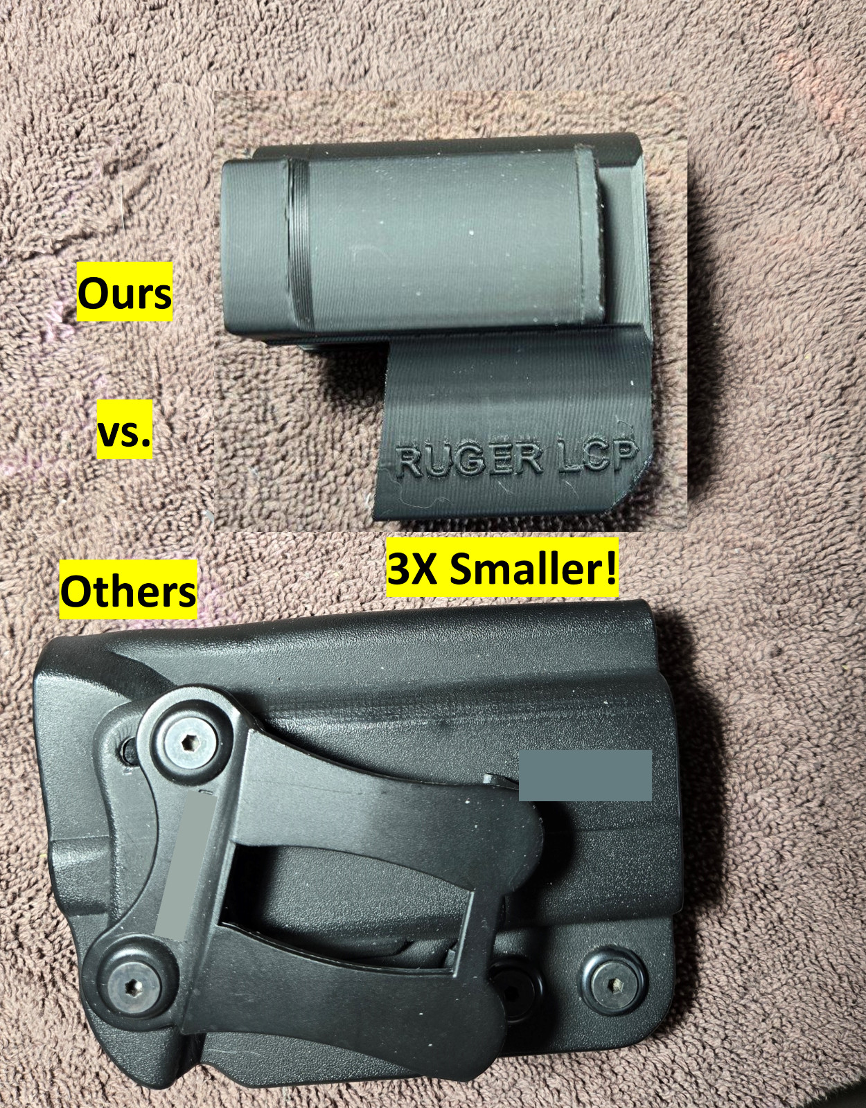Ruger 380 LCP, LCP II LCP II 22LR LCP MAX Holster IWB In Waistband conceal carry