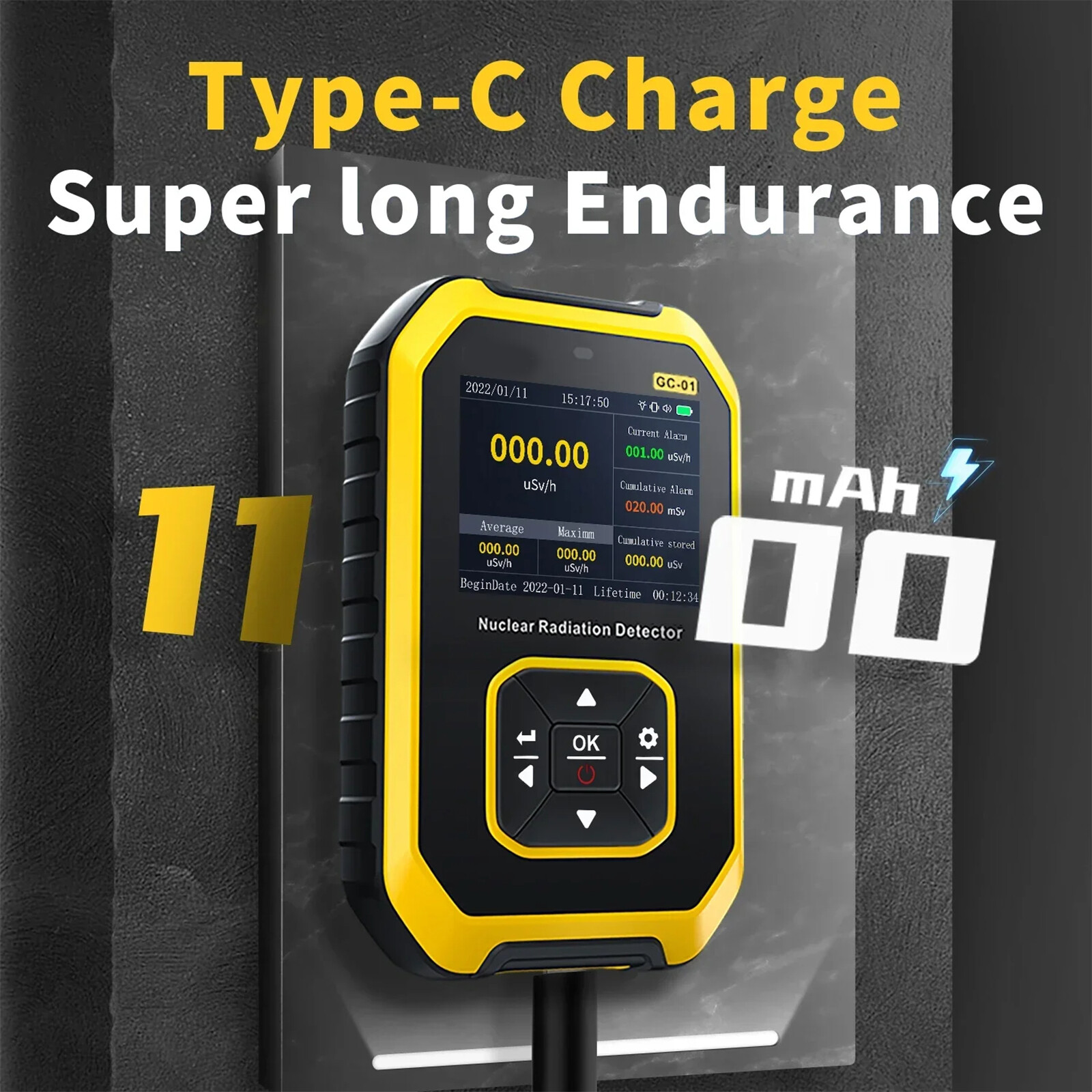 Geiger Counter Radiation Detector Nuclear Radiation Monitor X Gamma Beta Meter