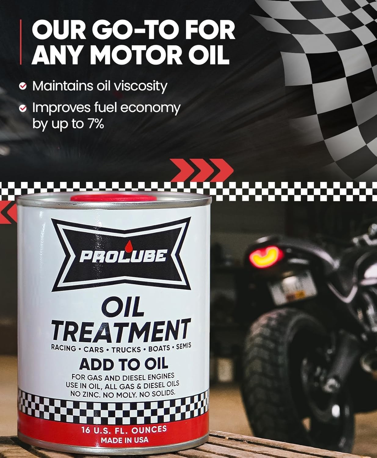 Prolube Engin Oil Treatment - Engine Oil Additive for Gas & Diesel Engines