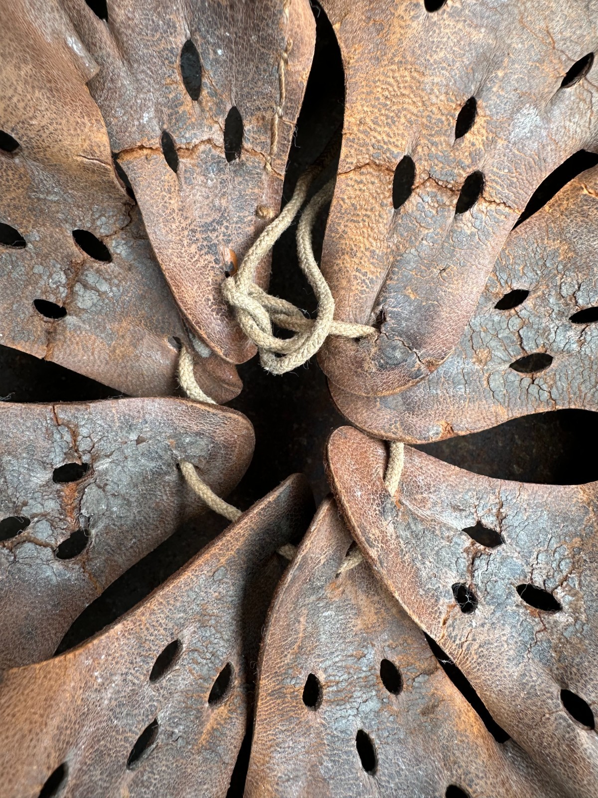 WWI WWII German M18 Combat helmet - thick camo finish - 1938 chinstrap