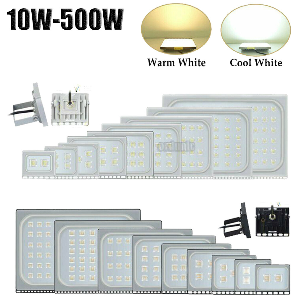 LED Flood Light 500W 300W 200W 150W 100W 50W 30W 20W 10W Outdoor Lamp Spotlight