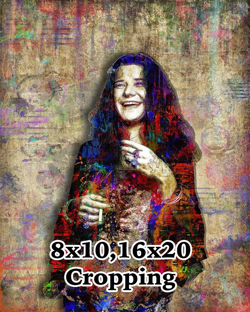 JANIS JOPLIN 8x10inch Pop Art Poster, Janis Joplin Tribute Free Shipping US